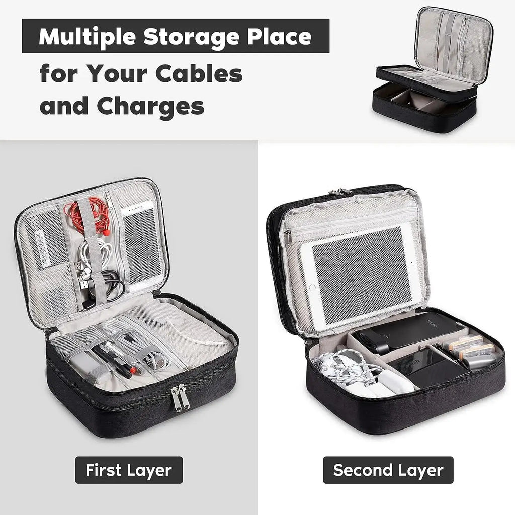 Travel Cable Storage Bag Portable Waterproof Digital Electronic Storage Bag USB Data Cable Charger Plug Storage Cable Bag Box Zpaxo