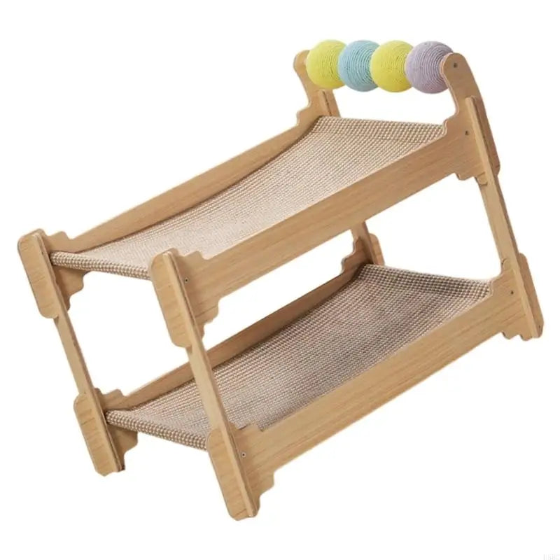 Cats Tree Sisal Scratching Post Frame Bed Indoor Entertainment