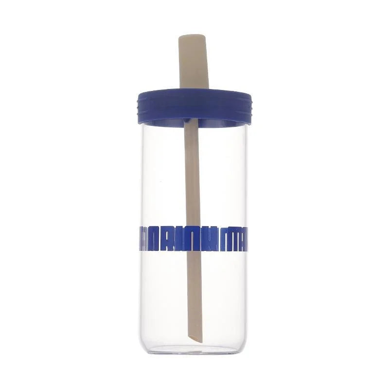 Hot High Appearance Straw Glass Cup, Heat-resistant Beverage Cup, Simple Student Portable Large Capacity Glass Water Cup Zpaxo