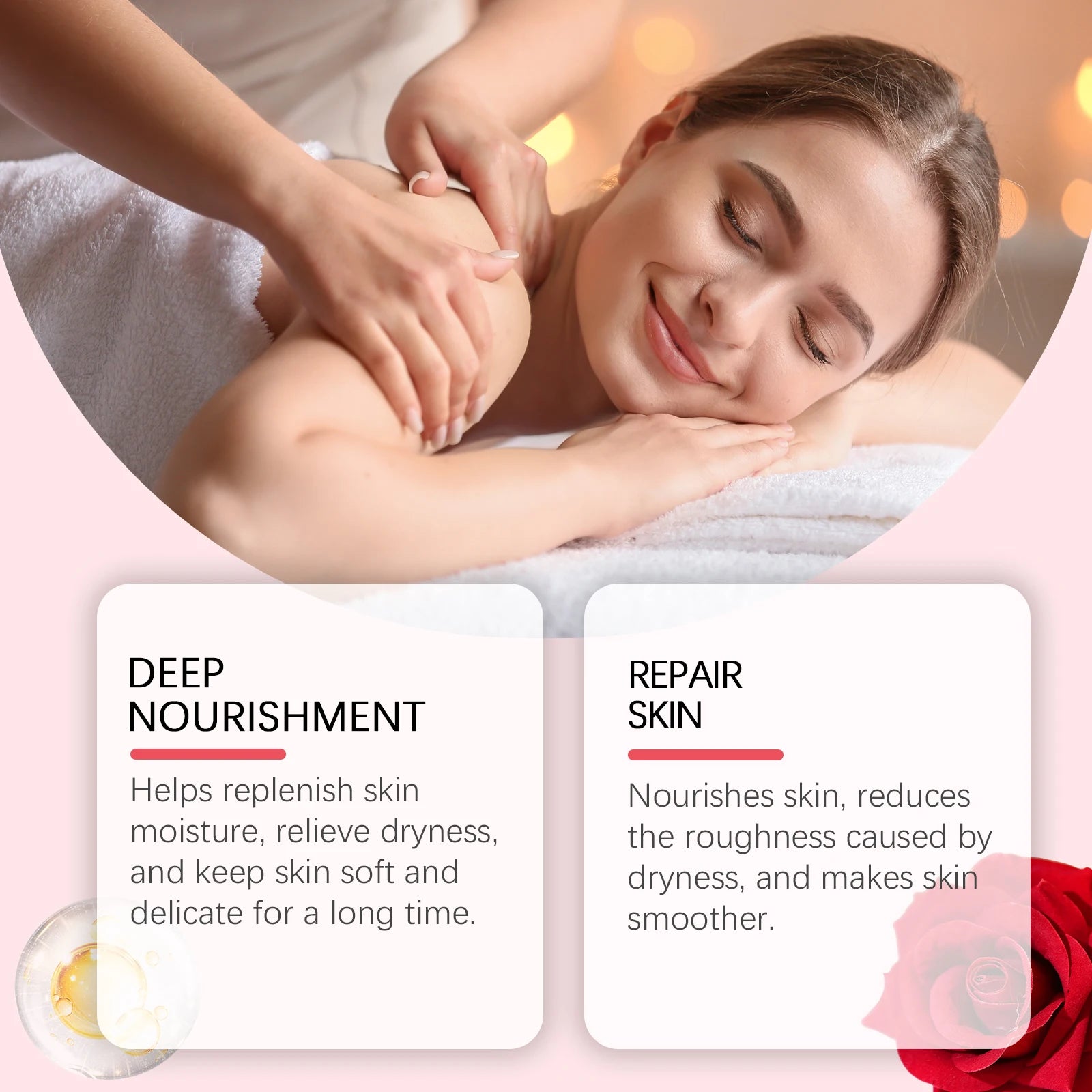 OceAura Rose Essential Oil – Moisturizing Face & Body Oil 60ml Face & Body Oil Zpaxo