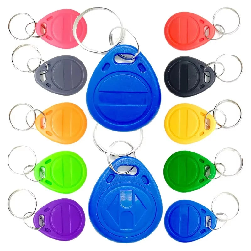 10pcs 125KHz T5577 Keyfobs Rewritable Duplicate Tag 5200 Proximity Copy Access Card ID Token Ring RFID Cloner Keychain Zpaxo