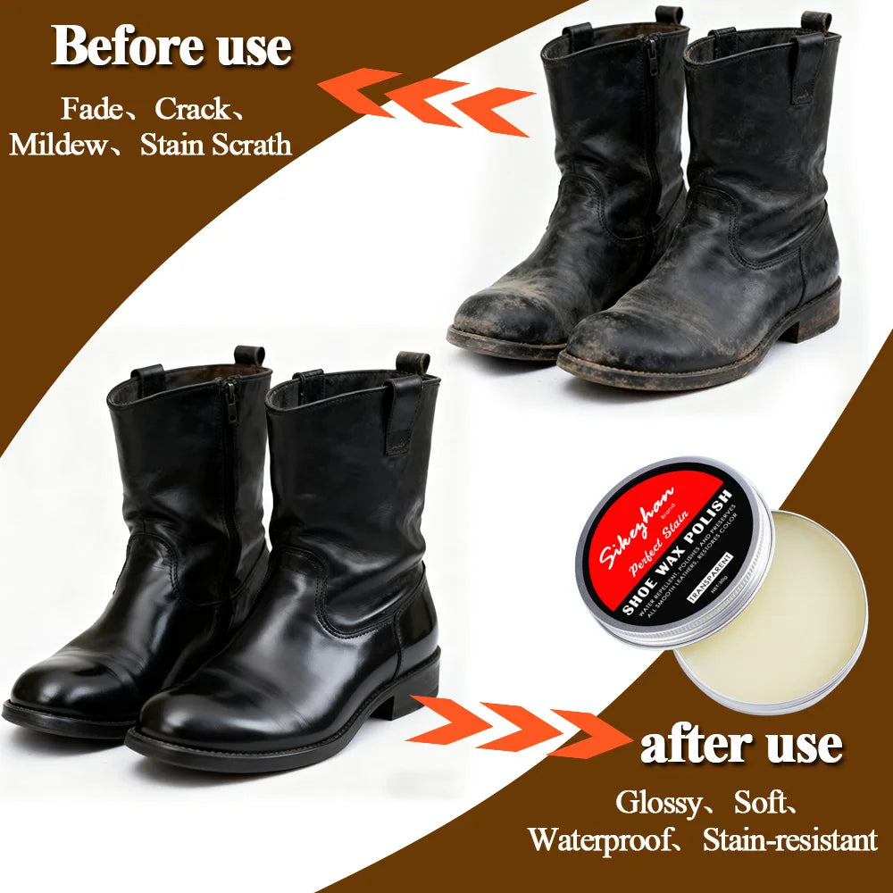 Professional Waterproof Shoe Polish Leather Maintenance Oil Cleaning Tool Leather Shoe Care Natural Restoration Cream 50/100g Zpaxo