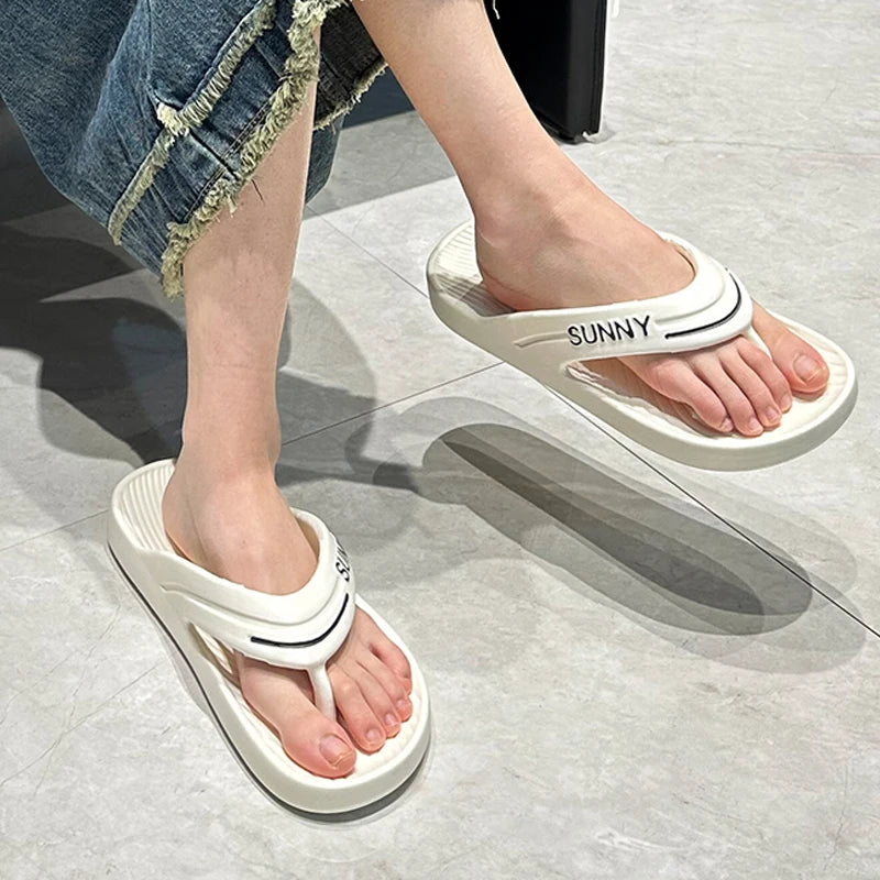 Thick Platform EVA Flip Flops Women Summer Clip Toe Non Slip Beach