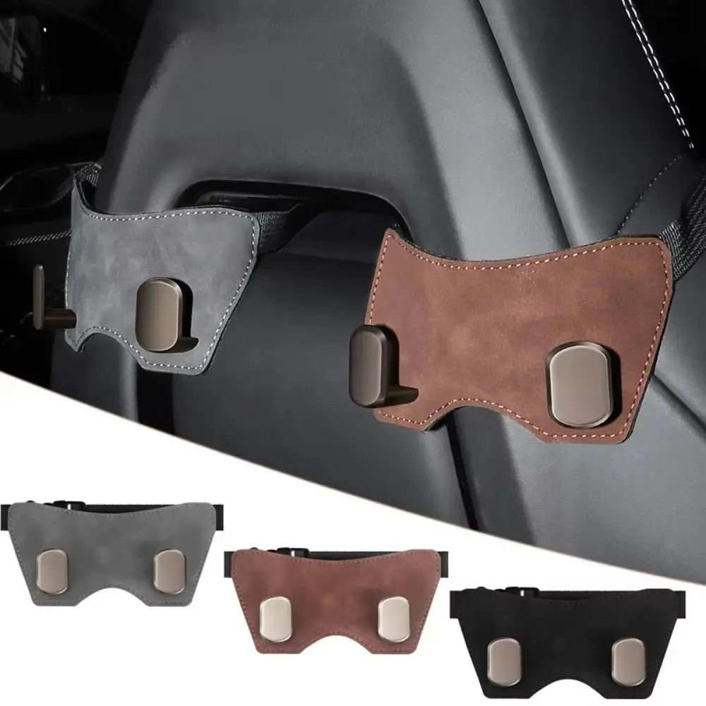 High Load-Bearing Car Headrest Hook Wear-Resistant Double Hook Car Backseat Hanger Easy Installation Space-Saving Zpaxo