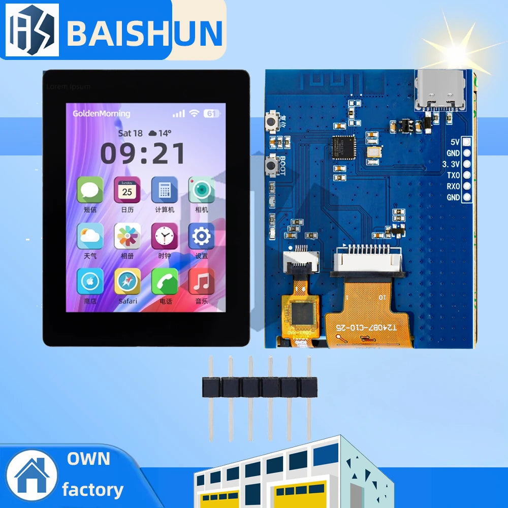 2 4 240 320 ST7789 SPI Touch Display Module ESP32-C3 Arduino Zpaxo Default Title
