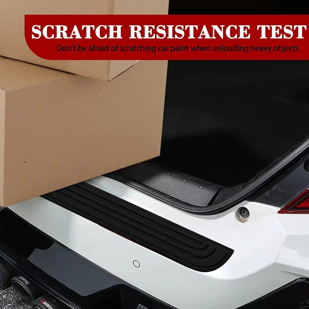 Universal Car Trunk Door Sill Plate Protector Anti-Scratch Rubber Rear Bumper Guard Anti-Collision Protector Strip Zpaxo