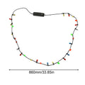 Christmas Light Bulb Necklace Costume Accessories Holiday Accessories Party Favors Light Up Necklace Bulb for Kids Men Women Zpaxo Colorful