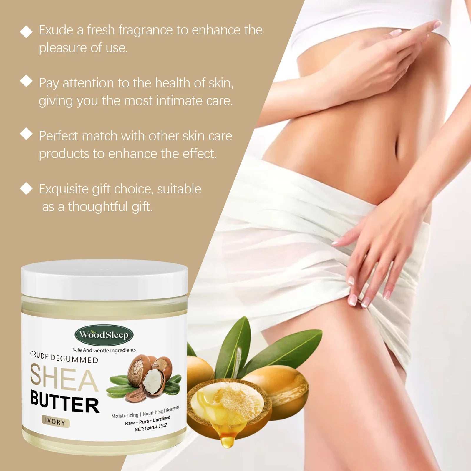 Pure Shea Butter Cream – Deep Moisturizing Face & Body Lotion Shea Butter Cream Zpaxo