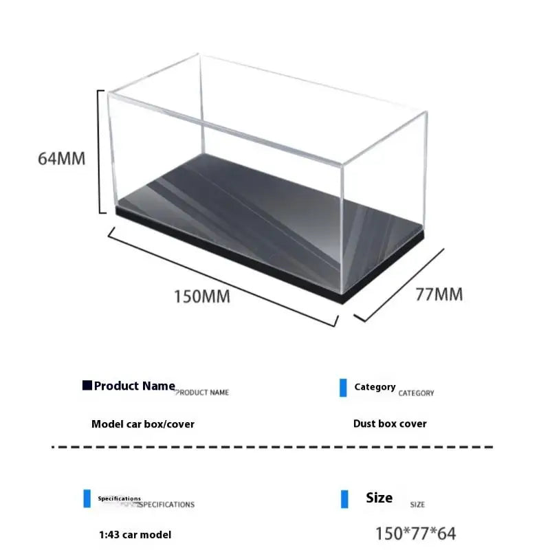 Practical Transparent Acrylic 1 43 Diecast Model Car Display Box DIY Zpaxo