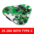 3S 12V 20A 18650 Li-ion Battery Protection Board withType-C Port Overcharge Protection for DIY Power Bank Zpaxo 3S 20A with type-c 5pcs