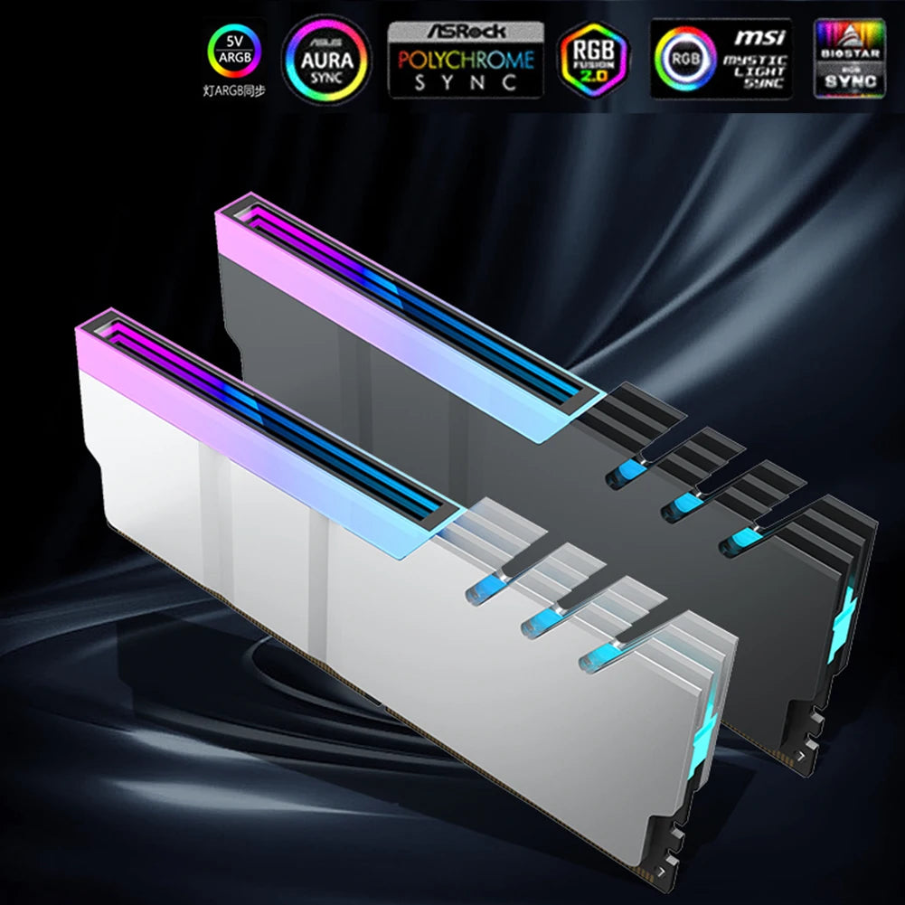 Memory Module Radiator DDR4 DDR5 Ram Heat Sink 5V 3PIN ARGB AURA Sync