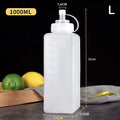 600/800/1000ML Kitchen Seasoning Salad Sauce Olive Oil Bottle Squeeze Sauce Bottles Condiment Dispenser Large Mouth Dustproof Zpaxo L1000ml