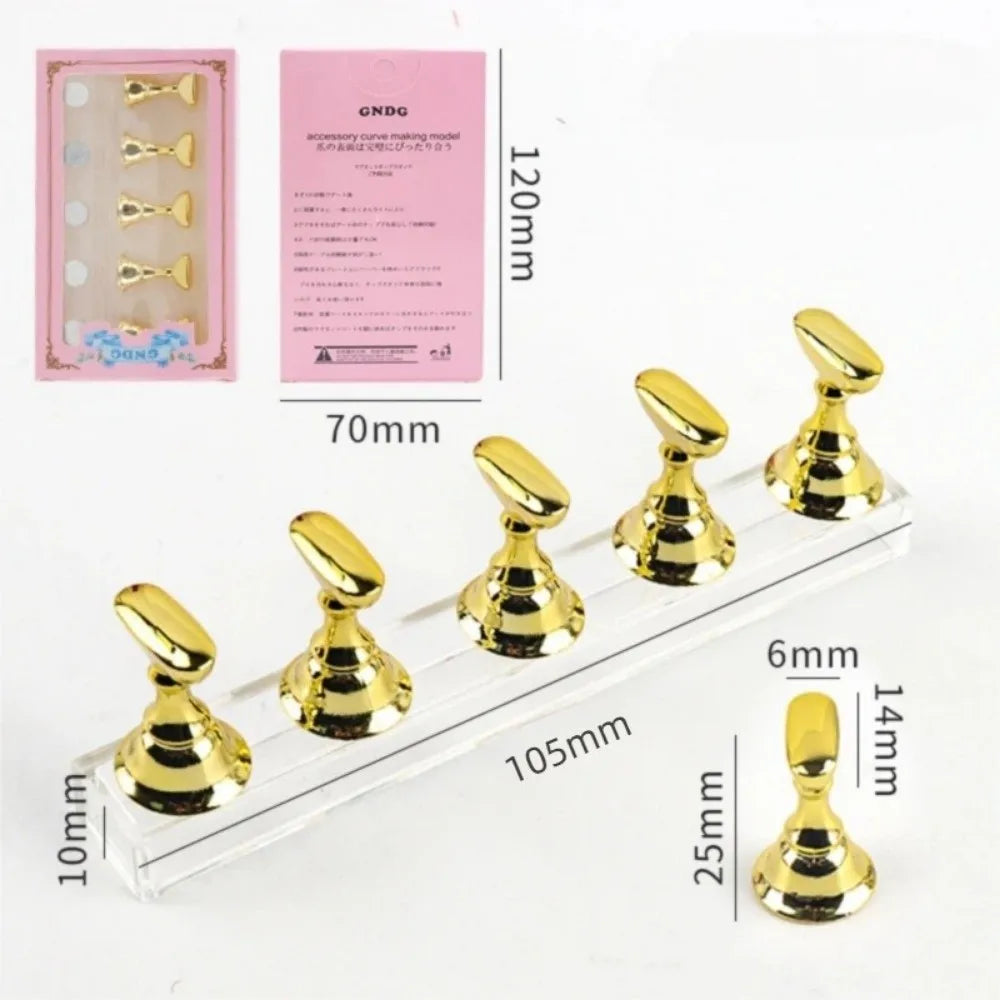 Multi-color Magnetic Nail Art Holder Reusable DIY False Tip Practice Zpaxo