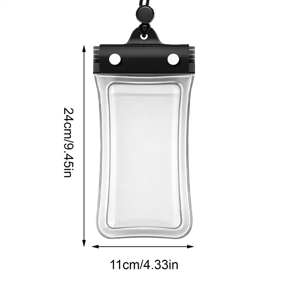 Waterproof Phone Dry Bag with Lanyard | Beach & Diving Pouch Waterproof Phone Pouch Zpaxo Black