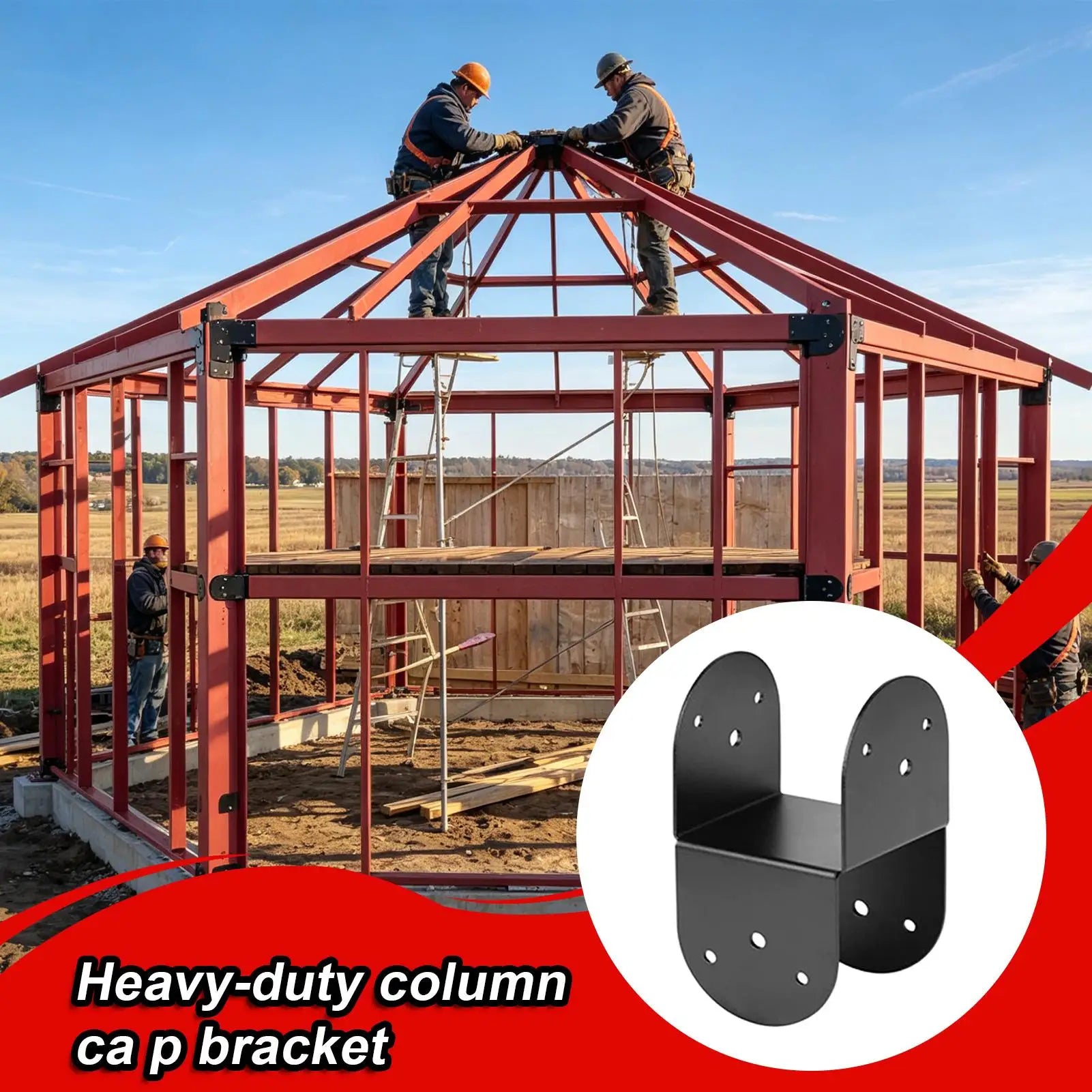 Post Tie Bracket 4 Thick Metal Stand Beam 4x4 Inch Wood Gazebo Patio Zpaxo