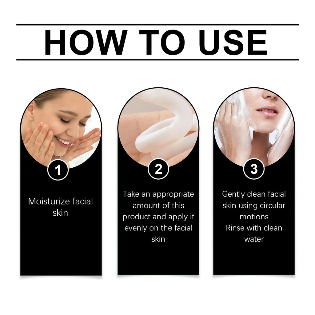 Niacinamide Facial Cleanser Smoothing Cleaning Dirt Oil Control Shrinking Pores Brighten Dullness Moisturizing Facial Wash Cream Zpaxo