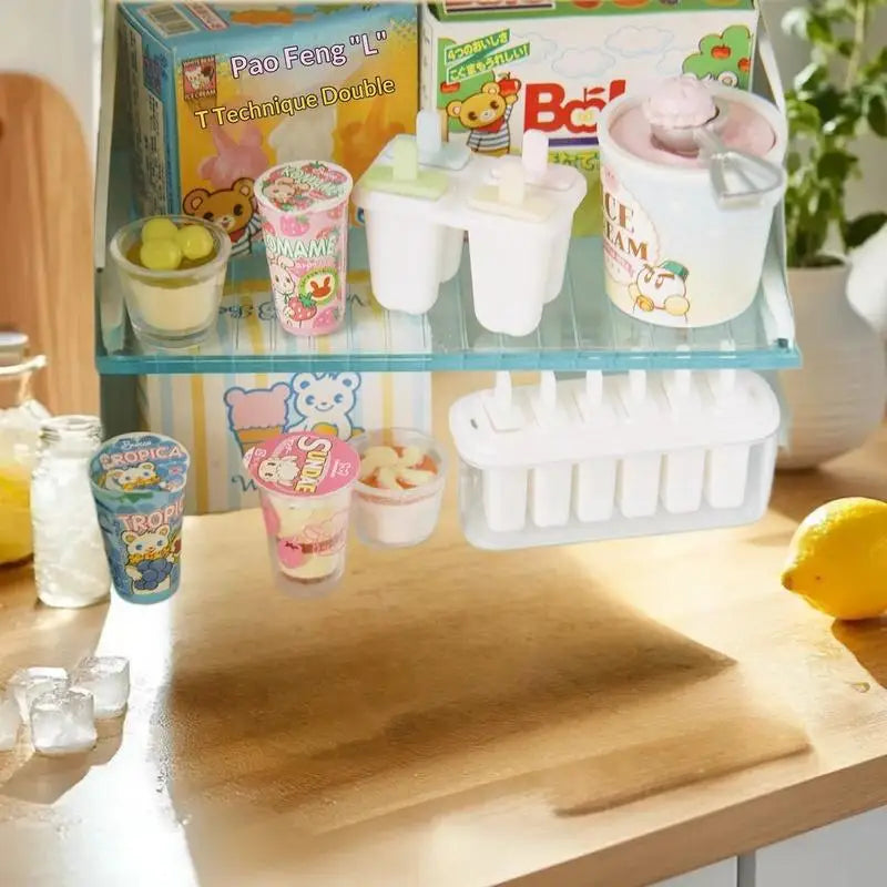 Miniature Dollhouse Accessories 1 6 Mini Handle Ice Box Popsicle Toys Zpaxo
