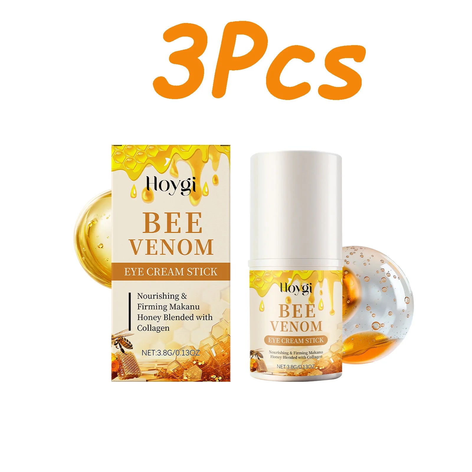 Hoygi Bee Venom Firming Eye Cream Stick – Dark Circles & Bags Eye Cream Stick Zpaxo 3 x 3.8g Boxed
