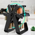 Household Rotating Storage Rack Rotating Glass Spice Rack Set Kitchen Storage Rack Spice Storage Rack Seasoning Storage Rack Zpaxo black-spice rack 5-tier