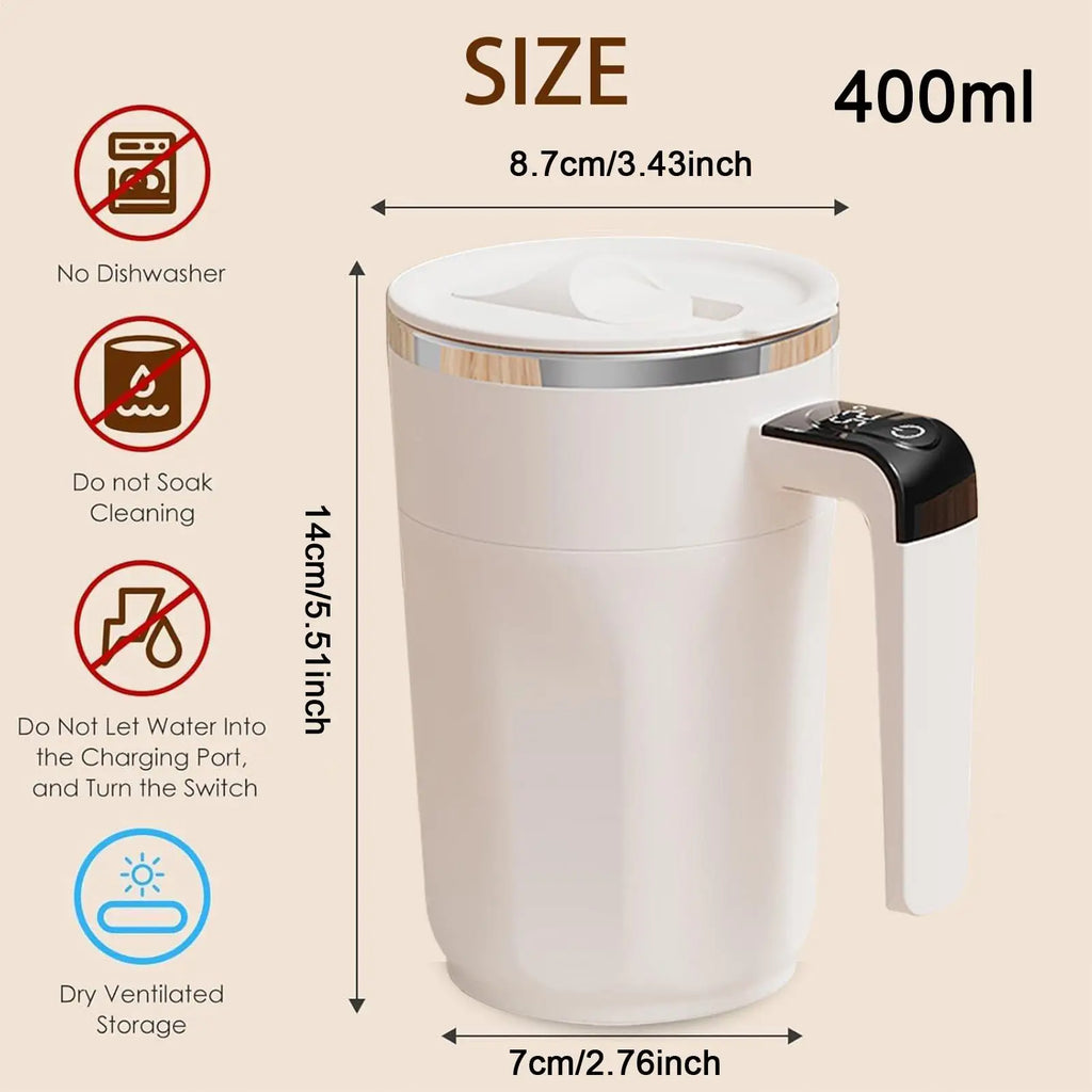 Self Stirring Mug Rechargeable Drinkware Lid Electric Coffee Cup