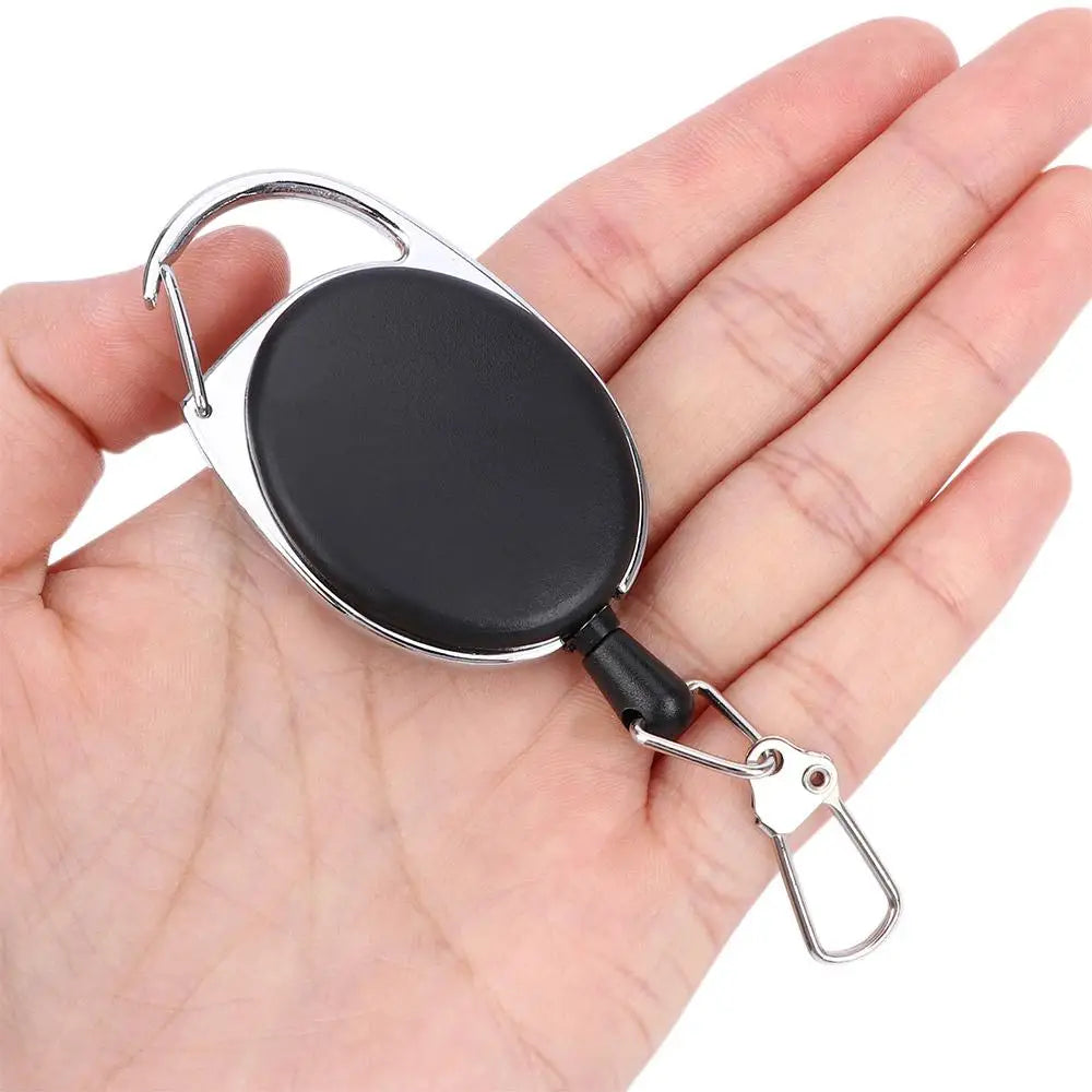 Keeper Zinc Alloy Anglers Keychain Recoil ID Lanyard Name Tag Card ABS Key Ring Badge Reel Retractable Pull Badge Holder Zpaxo