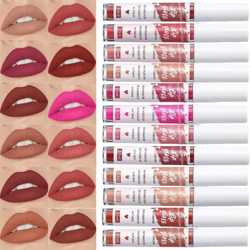 Rose Red Matte Liquid Lipstick Waterproof Lasting Lip Glaze