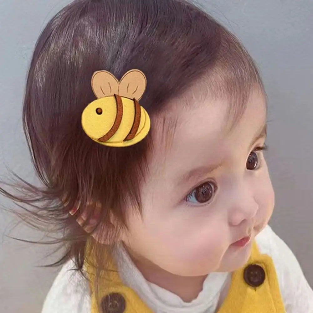5Pcs/Set Cute Cartoon Hair Clip Not Hurt Hair Reusable Baby Headwear Bangs Stickers Gifts Zpaxo