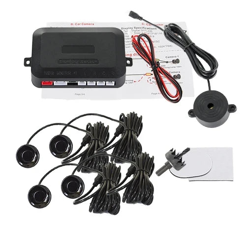 4 Sensors Buzzer Car Parking Sensor Reverse Backup Radar Sound Alert