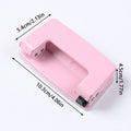 Hole Paper Punch Tool 2-Hole Metal Pink HolePuncher for Office Students Home Supplies Zpaxo Pink