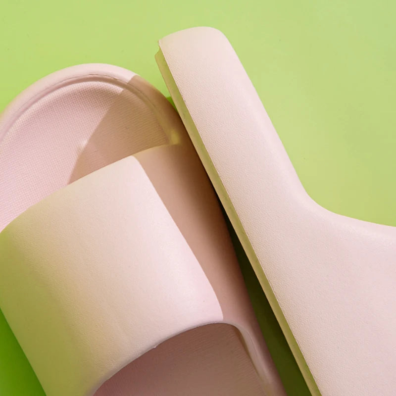 Unisex House Shoes Non-slip Thick Soft Platform Slide Slippers Women