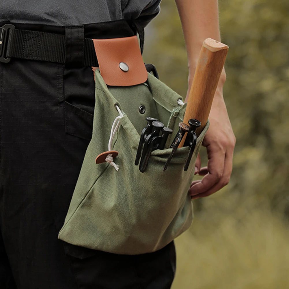 Mushroom Storage Fruit Picking Bag Multipurpose Leather Foraging