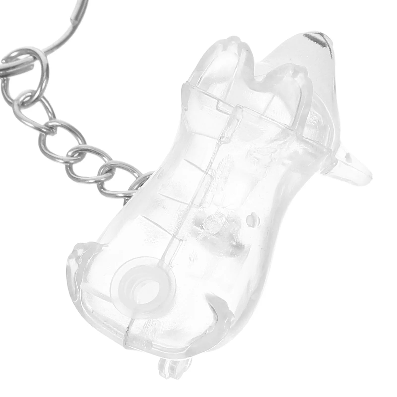 Dog Hair Collector Keychain Plastic Clear Corgi Shaped Storage Jar