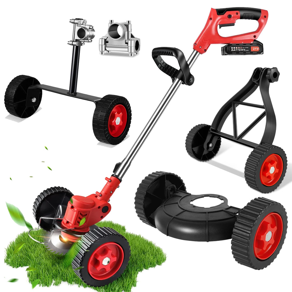 Support Wheels Auxiliary Wheels Adjustable 26mm-28mm String Trimmer Wheel Mower Attachment for Walk-Behind String Trimmers Weed Zpaxo