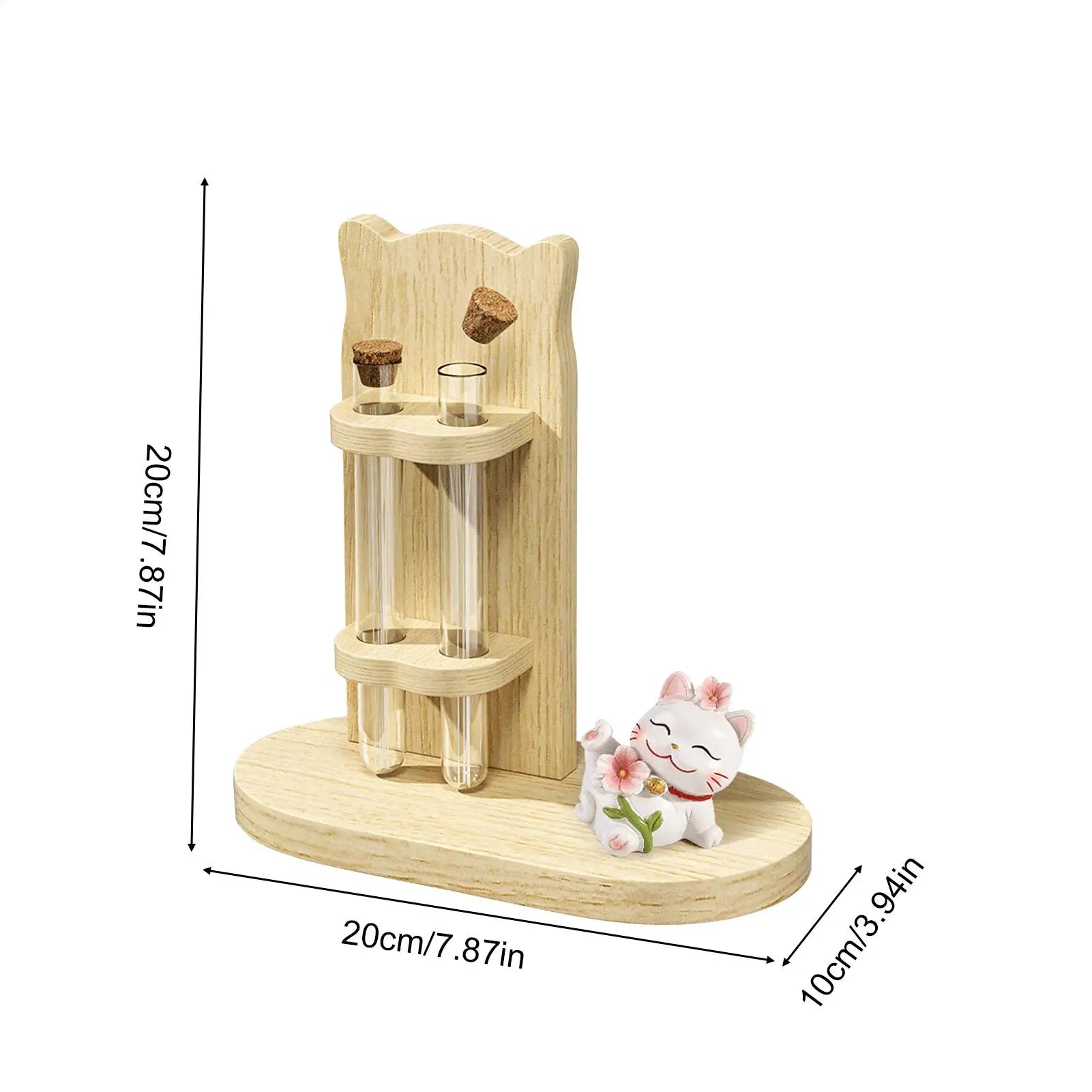 Cat Whisker Vase Decorative Double Tube Storage Cork Stopper