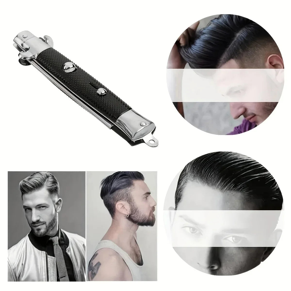 Folding Spring Comb Automatic Combs Foldable Knife Brushes Hair Trimmer Comb Brush Accessories Butterfly Mens Pocket Knife Comb Zpaxo