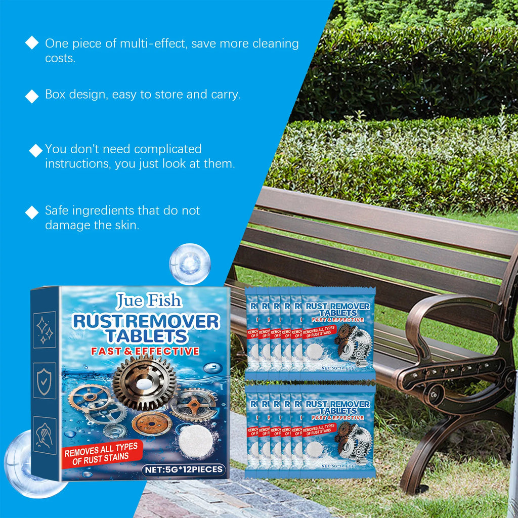 Multi Functional Remove Rust Cleaning Effervescent Tablet Effective Clean Metal Surface Strong Rust Dissolve Concentrat Tablet Zpaxo