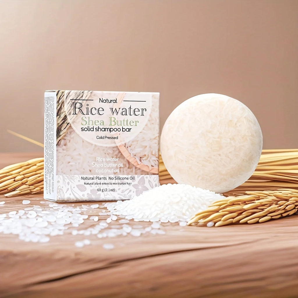 12-Pack Rice & Shea Butter Solid Shampoo Bars – Deep Cleanse Solid Shampoo Bar Zpaxo