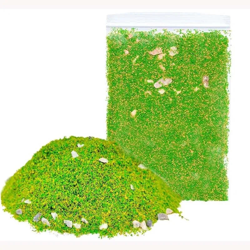 1Bag DIY Model Mixed with Stone Grass Powder,Simulating Lawn,Sand Table Miniature Landscape Layout with Stone Vegetation Zpaxo