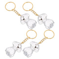 Pet Hair Memorial Box Transparent Dog Keepsake Keychain Portable