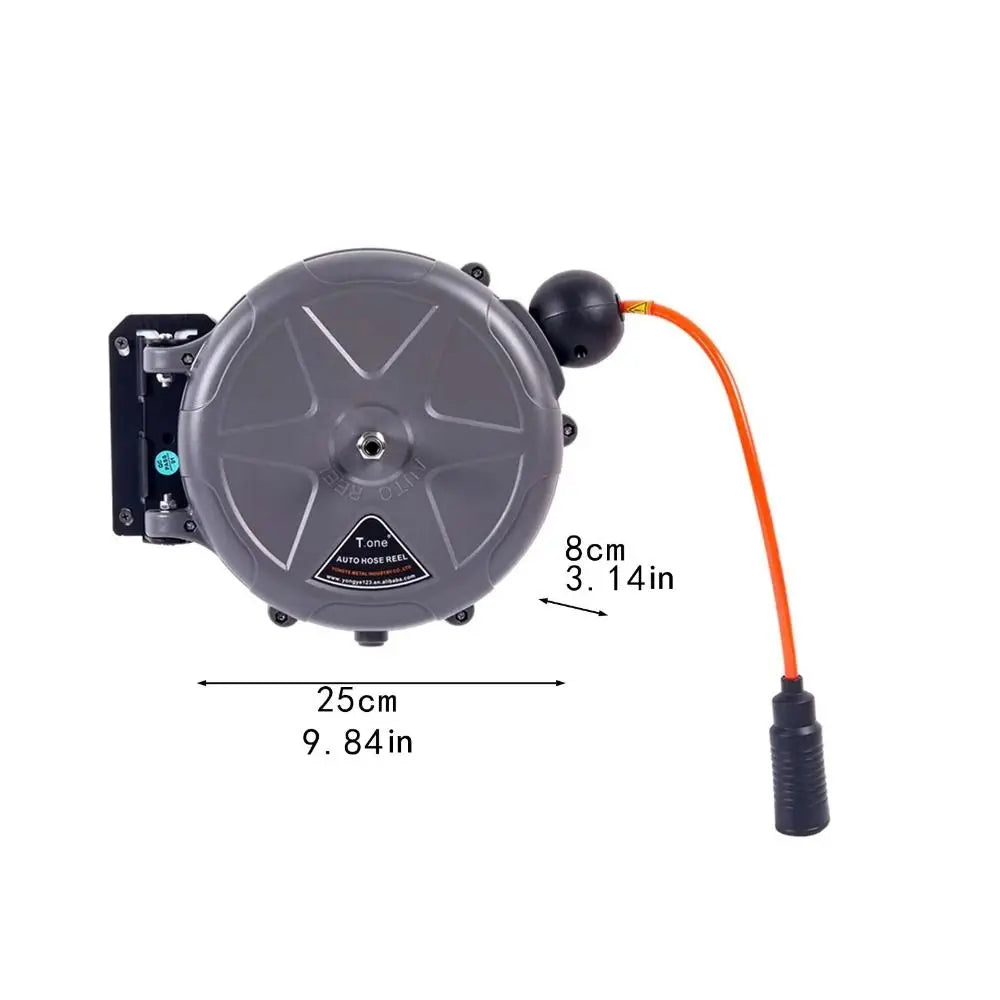 Swivel Bracket Retractable Air Hose Reel Compressor Wall Mounted Zpaxo