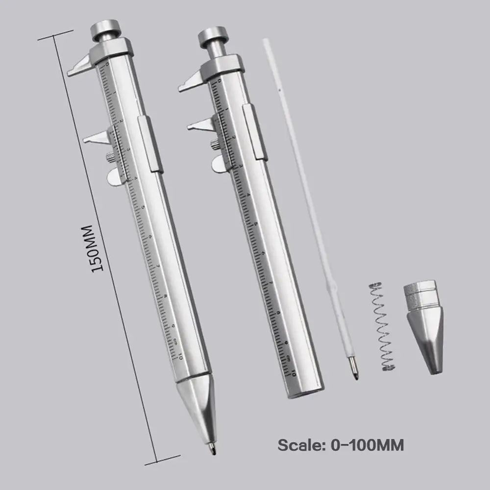 Vernier Caliper Ballpoint Pen – 1mm Refillable Novelty Ruler Pen