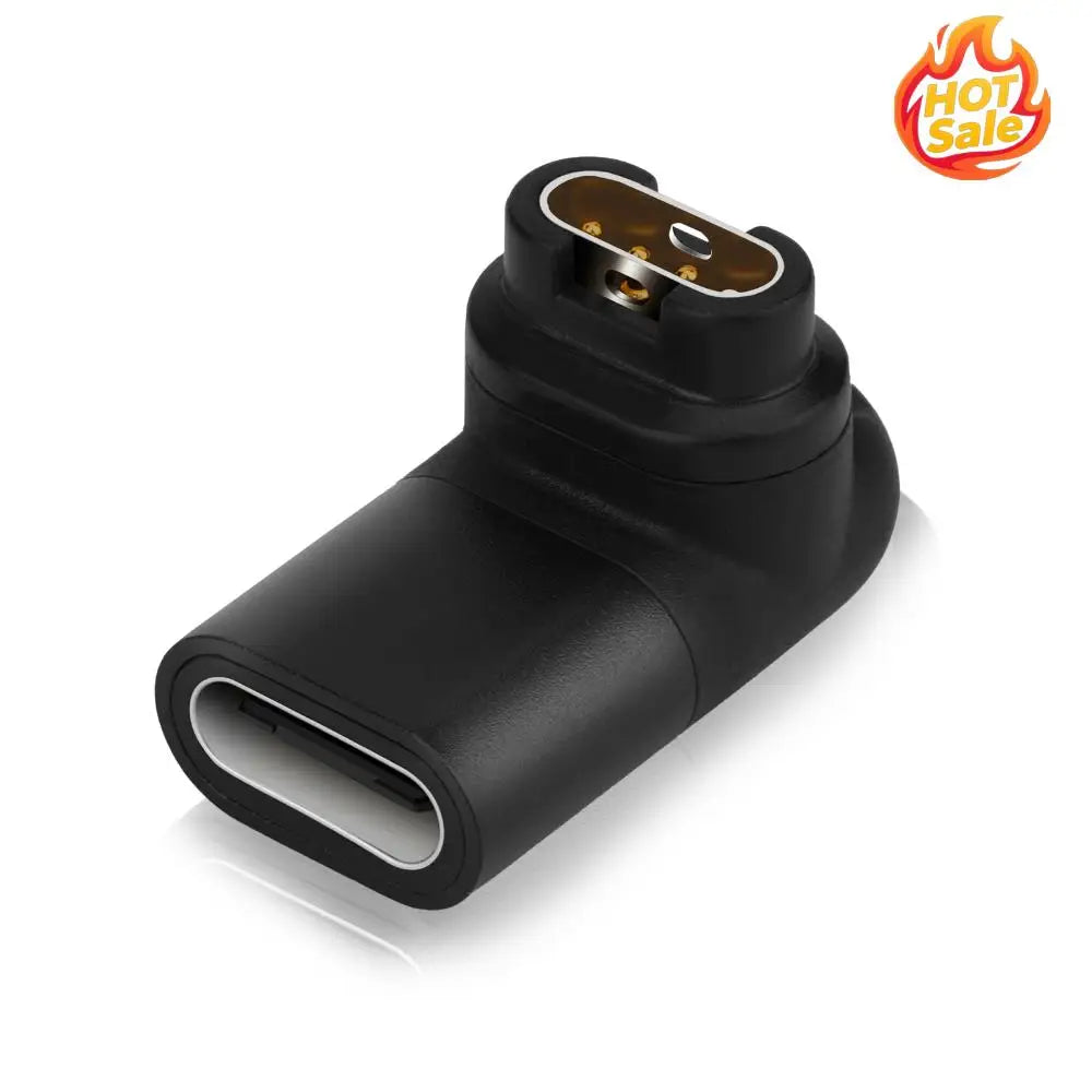 90 Degree 3D Elbow Charging Converter Watch Parts Type-C Female To for Garmin Charger Converter Adapter for Garmin Fenix 7/7S/7X Zpaxo