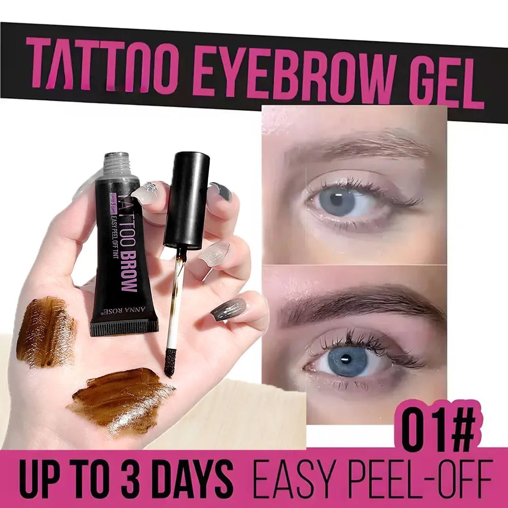 Eyebrow tattoo, peelable dye for eyebrow application, waterproof eyebrow dye, eyebrow-enhancing gel makeup, beauty tools Zpaxo 01