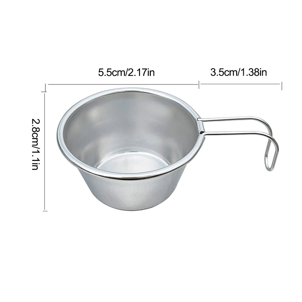 Camping Sierra Cup Handle Stainless Steel Bowl Tea Outdoor Hiking