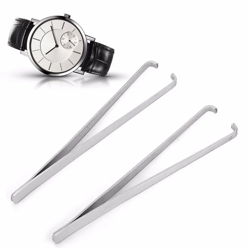 Stainless Steel Tweezer Professional Watch Hands Removal Repair Tool
