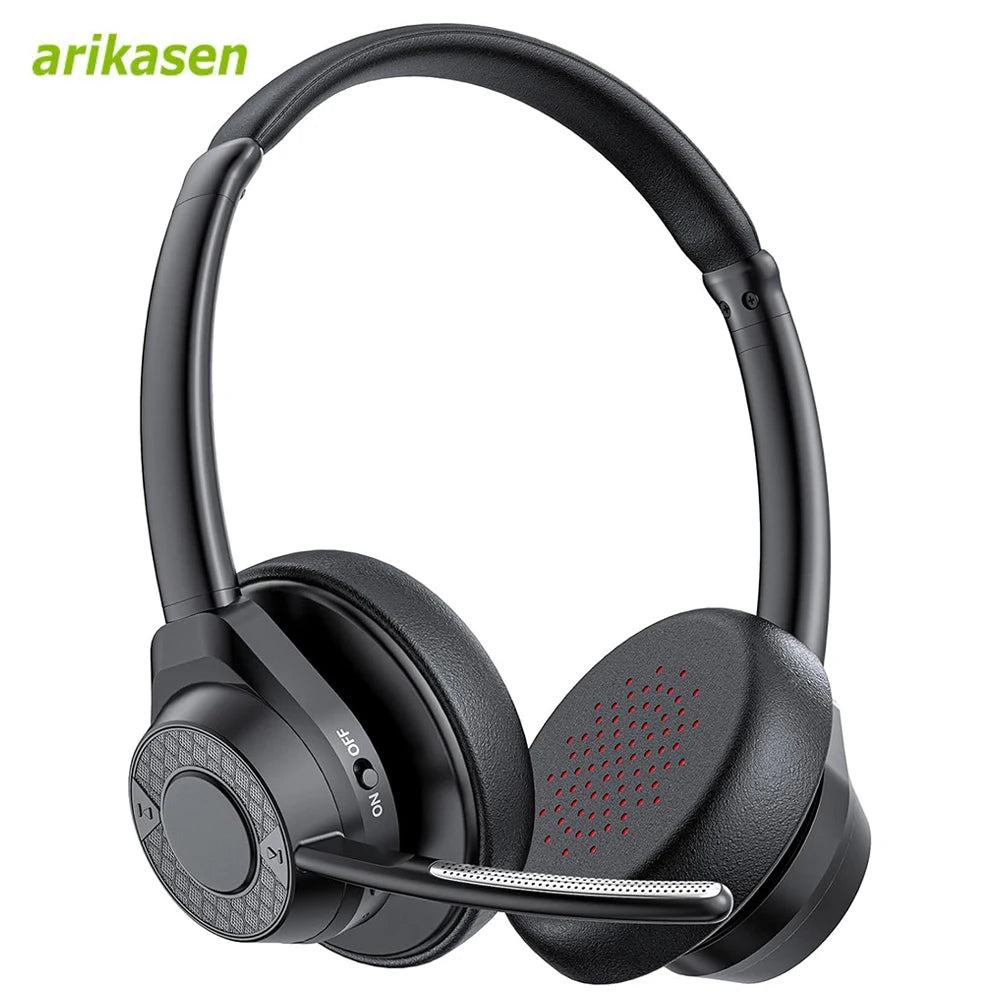 Wireless Bluetooth Headset 5 4 Headphones Microphone Noise Canceling