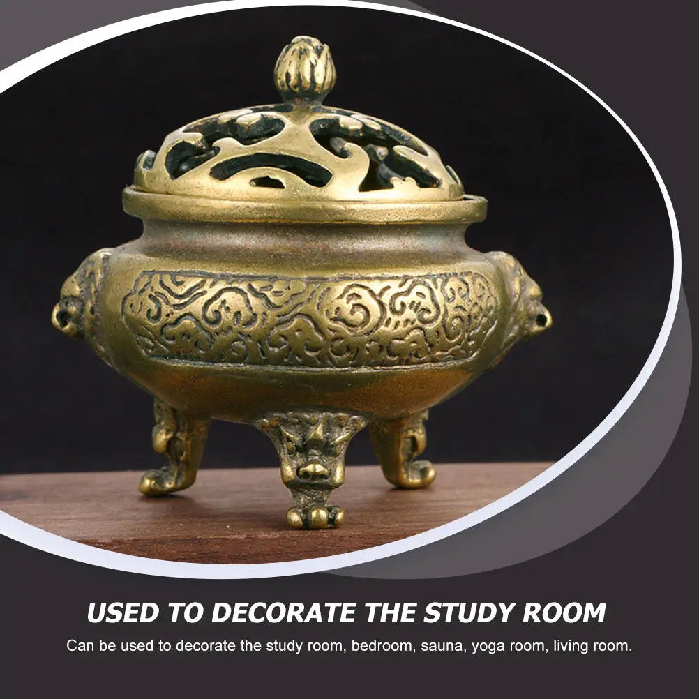 Vintage Brass Incense Holder Sturdy Mini Censer Fine Craftsmanship