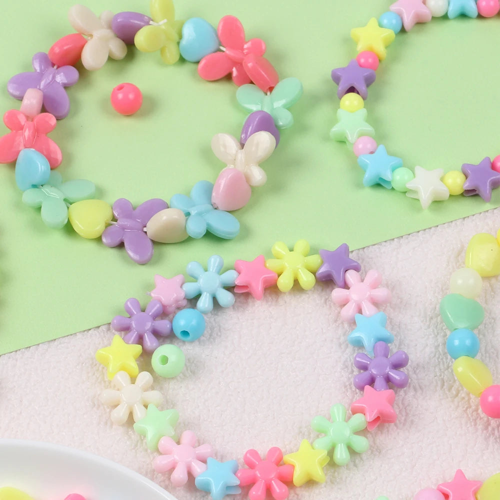 5/10/20Pcs Multicolor Random Bracelets DIY Beaded Bracelets Jewelry for Kids Birthday Party Favor Christmas Children Gifts Zpaxo