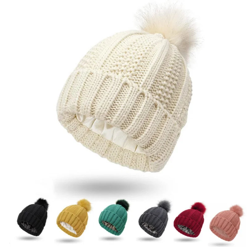 Women's Double-Layer Pineapple Knit Beanie – Winter Hat