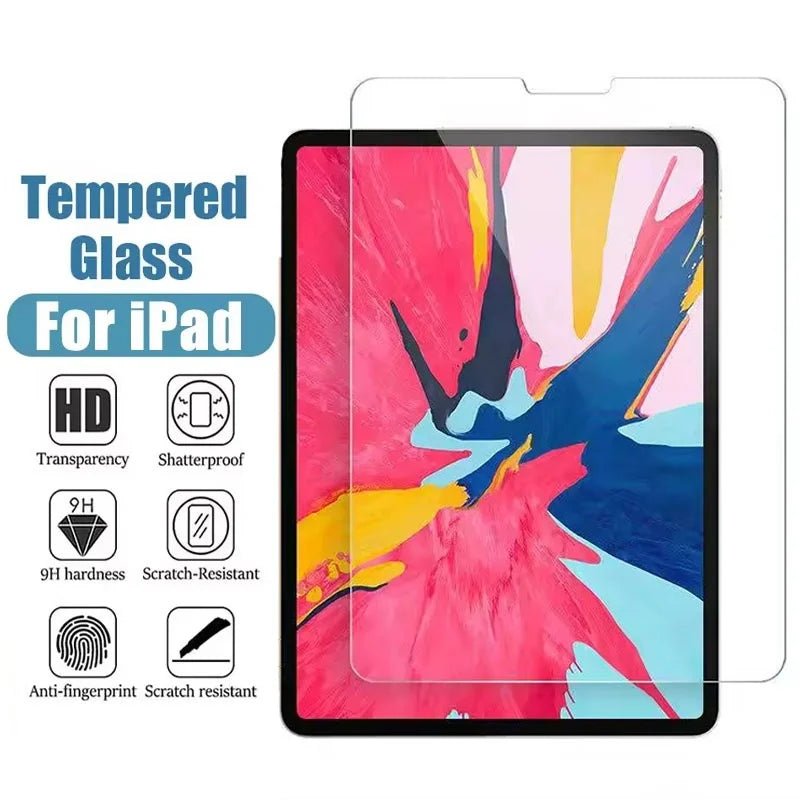 9H Tempered Glass Screen Protector Ipad 12 9 2022 2021 2020 2018 2017